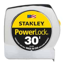 Stanley PowerLock 30 ft. L x 1 in. W Tape Rule Yellow 1 pk