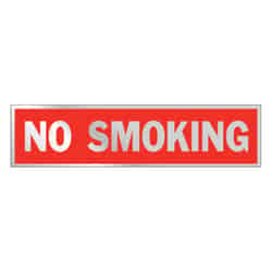 Hy-Ko English No Smoking 2 in. H x 8 in. W Sign Aluminum