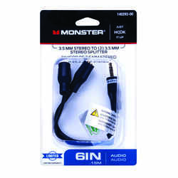 Monster Cable Just Hook It Up Stereo Splitter 1 pk 6 in. L