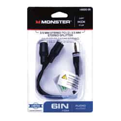 Monster Cable Just Hook It Up Stereo Splitter 1 pk 6 in. L