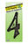 Hy-Ko 4 in. Plastic Black 4 Nail-On Number