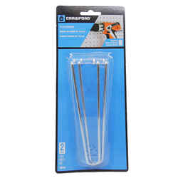 Crawford Zinc Plated Silver 4.5 in. Peg Hooks 2 Steel