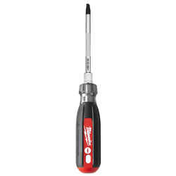 Milwaukee 4 in. ECX Screwdriver Red 1 pc. Cushion Grip Chrome-Plated Steel #1