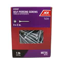 Ace 8 Sizes x 2 in. L Hex/Slotted Zinc Zinc-Plated Steel Self-Piercing Screws 1 lb. Slotted D