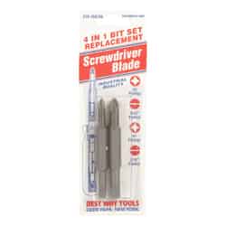 Best Way Tools 2-3/4 in. L x 1/4 in. Double-Ended Screwdriver Bit 1/4 in. Hex Shank 2 pc. Carbon