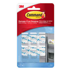 3M Command Small Clip 1-1/4 in. L 6 pk Plastic