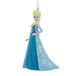 HALLMARK Frozen Elsa Standing Christmas Ornament Multicolored 1 each Resin