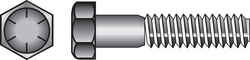 HILLMAN 7/16 in. Dia. x 1-1/2 in. L Heat Treated Yellow Dichromate Hex Head Cap Screw 50 box