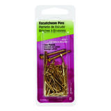 HILLMAN 16 Ga. x 1 in. L Brass-Plated Steel Escutcheon Pins 1.5 oz.