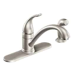 Moen Torrance Torrance One Handle Stainless Steel Kitchen Faucet Side Sprayer Included