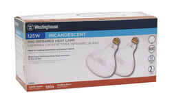Westinghouse 125 watts R40 Incandescent Light Bulb R40 Clear 2 pk Heat Lamp