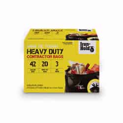 Iron Hold 42 gal. Contractor Bags Twist Ties 20 pk