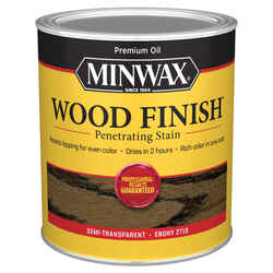 Minwax Wood Finish Semi-Transparent Ebony Oil-Based Stain 1 qt