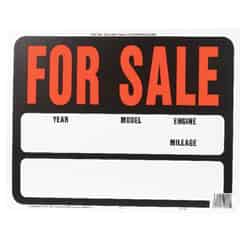 Hy-Ko English 15 in. H x 19 in. W Plastic Sign Auto for Sale