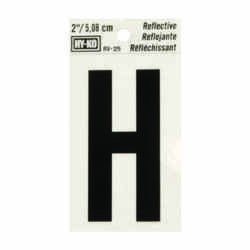 Hy-Ko Reflective Vinyl 2 in. H Letter Black Self-Adhesive