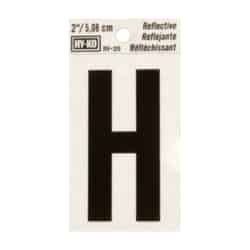 Hy-Ko Reflective Vinyl 2 in. H Letter Black Self-Adhesive