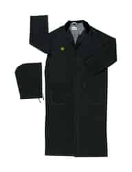 MCR Safety PVC-Coated Polyester XL Black Split Leg Raincoat