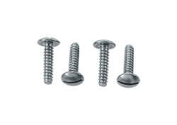 Custom Accessories Silver Steel License Plate Fasteners