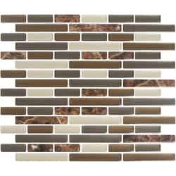 Peel and Impress 9.3 in. W x 11 in. L Multiple Finish (Mosaic) Vinyl Adhesive Wall Tile 4 pk