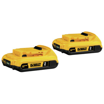 DeWalt 20V MAX XR 20 V 2 Ah Lithium-Ion Compact Battery Combo Pack 2 pc