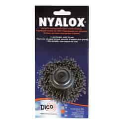DICO NYALOX 2.5 in. Dia. x 1/4 in. Coarse Nylon 1 pc. Cup Brush