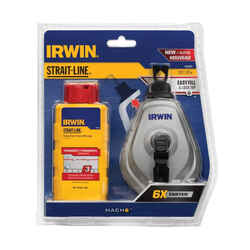 Irwin Mach6 Braided Chalk and Reel Set Blue 100 ft.
