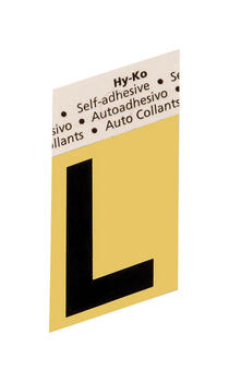 Hy-Ko 1-1/2 in. Aluminum Black L Self-Adhesive Letter