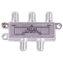 Monster Cable Hook It Up Four-Way Coax Cable Splitter 75 Ohm 1000 mHz 1 each