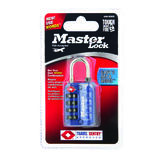 Master Lock 5/8 in. W x 1-3/16 in. L x 1-5/32 in. H Steel 4-Dial Combination Luggage Lock 1 each