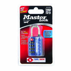 Master Lock 5/8 in. W x 1-3/16 in. L x 1-5/32 in. H Steel 4-Dial Combination Luggage Lock 1 each