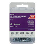 Ace 10 Sizes x 1 in. L Phillips Pan Head Steel Self- Drilling Screws Zinc-Plated