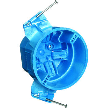 Carlon Super Blue 4 in. Round 1 gang Electrical Box Blue Thermoplastic