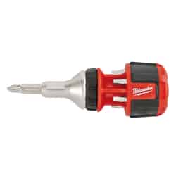 Milwaukee 8 pc. Assorted Compact 8-in-1 4.5 in. Chrome-Plated Steel Stubby Screwdriver/Nut Drive