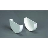 Plastmo Classic 4 in. W White Vinyl Half Round Gutter End Caps