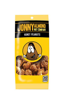 Jonny Almond Nut Company Heat and Eat Honey Peanuts 2.5 ounce Bagged