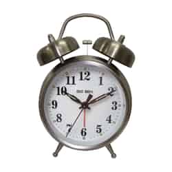 Westclox 4 in. Silver Alarm Clock Analog