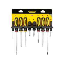 Stanley 10 pc. Screwdriver Set Steel 5 in.