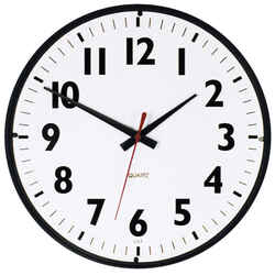 Westclox 14 in. L x 13-3/4 in. W Indoor Wall Clock Plastic Black/White Analog