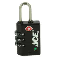 Ace 1-5/8 in. H x 1-1/8 in. W x 1/2 in. L Die-Cast Zinc 3-Dial Combination Luggage Lock 1 pk