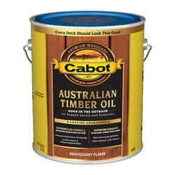 Cabot Transparent Mahogany Flame Oil-Based Natural Oil/Waterborne Hybrid Australian Timber Oil 1 gal