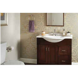Delta Lorain Two Handle Lavatory Faucet 4 in. Stainless Steel