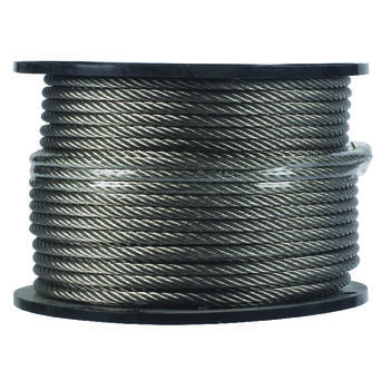 Campbell Chain Electro-Polish Stainless Steel 1/4 in. Dia. x 250 ft. L Cable