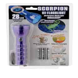 Scorpion 28 LED Black/Purple LED UV Flashlight AAA Battery