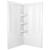 Delta Direct-to-Stud 73-7/8 in. H x 39 in. W x 39 in. L White Corner Wall Set Acrylic Reversibl