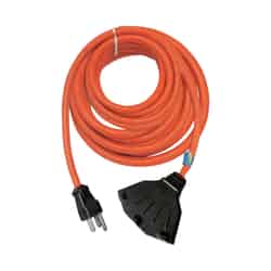 Ace Indoor and Outdoor Orange 50 ft. L 14/3 SJTW Triple Outlet Cord