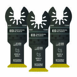 Imperial Blades OneFit 1-1/4 in. Dia. Oscillating Saw Blade Titanium-Coated Bi-Metal 3 pk