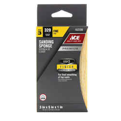 Ace 5 in. L X 3 in. W X 1 in. T 320 Grit Super Fine Block Sanding Sponge
