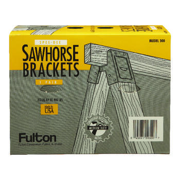 Fulton 2 in. H x 4 in. W Sawhorse Brackets 400 lb. capacity 1 pk Black