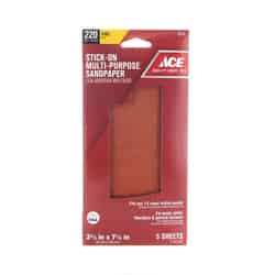 Ace 7-1/4 in. L X 3-2/3 in. W 220 Grit Aluminum Oxide Sandpaper 5 pk