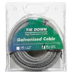 Tie Down Engineering Galvanized Galvanized Steel 3/8 in. Dia. x 50 ft. L Aircraft Cable